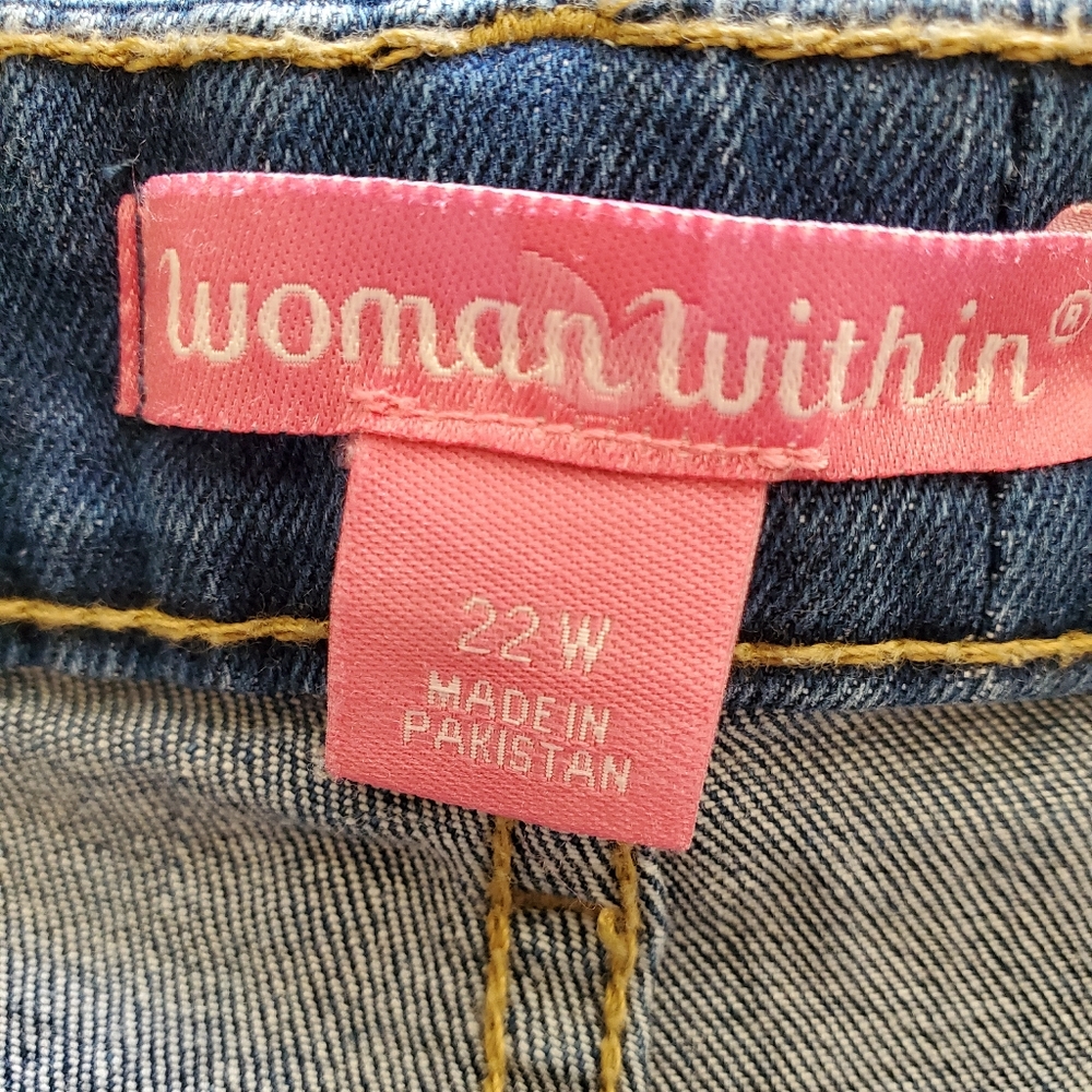 Woman Within Embroidered Straight Leg Jeans - Picture 10 of 12